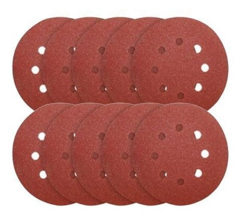 Set 10 Lijas C/ Velcro Para Roto Orbital 125mm Lijadoras