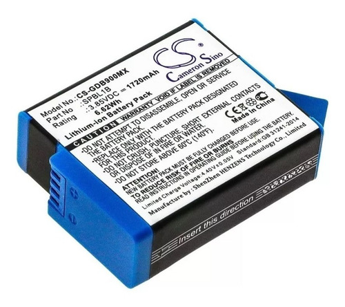 Imagen 4 de 4 de 1bateria Cs Compatible Ahdbt-901 Para Gopro Hero 9 - 10 - 11