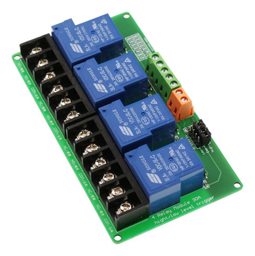 Modulo Rele 12v 30a Relay 4 Canales Optoacoplador Arduino