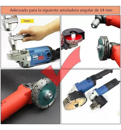 M14 Adaptador De Amoladora Angular A Ranuradora