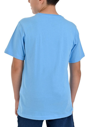 Playera Cuello Redondo Yale Boys Regular Fit Azul Medio 6372