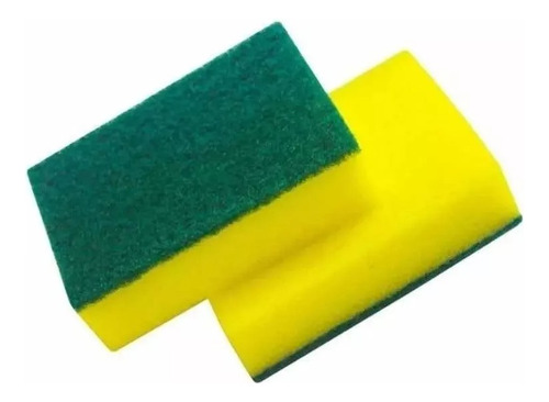 Pack De 10 Esponjas Verde- Amarillo Cocina Calidad