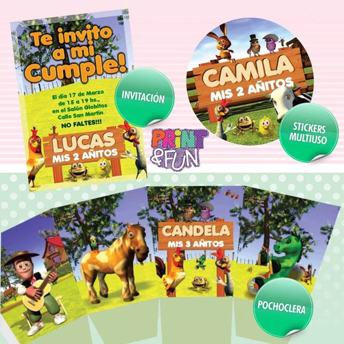 Kit Imprimible Canciones De La Granja Zenon - Promo 2x1