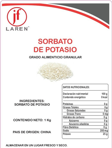 Sorbato De Potasio Granular 1kg Jf Laren