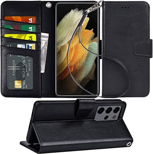 Funda Arae Para Samsung Galaxy S21 Ultra Wallet Case Flip Co