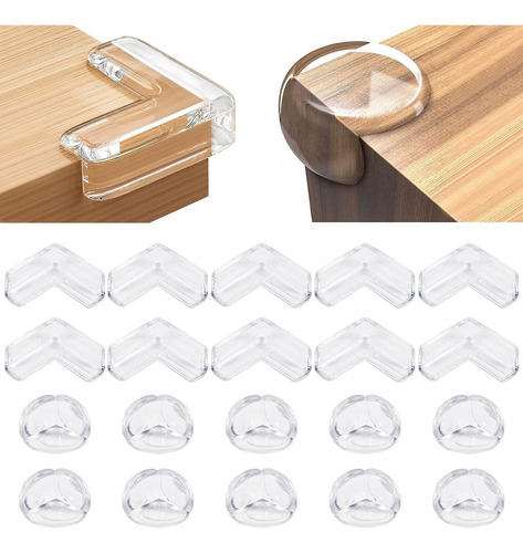 Timotech 20 Protectores De Esquina Transparentes De Silicona Color Transparente