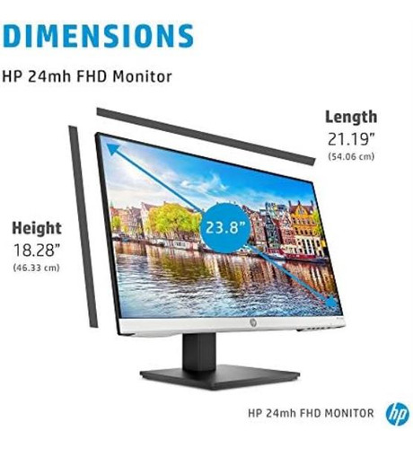 Monitor Hp 24mh Fhd Tela Ips De 23,8 Polegadas Alto-falante
