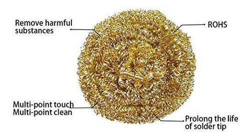 Feita 5 Solder Punta Limpiador Limpieza Esponja Cobre Para