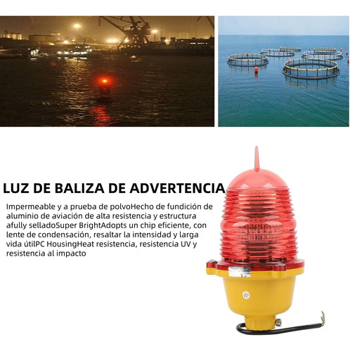 Estrobo Led De Obstrucción Color Rojo Luz Fija Ei-lbib