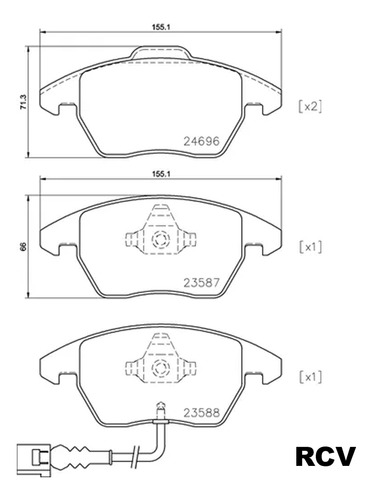 Balatas Disco  Delantera Para Seat Altea Xl 1.8t L4 2015