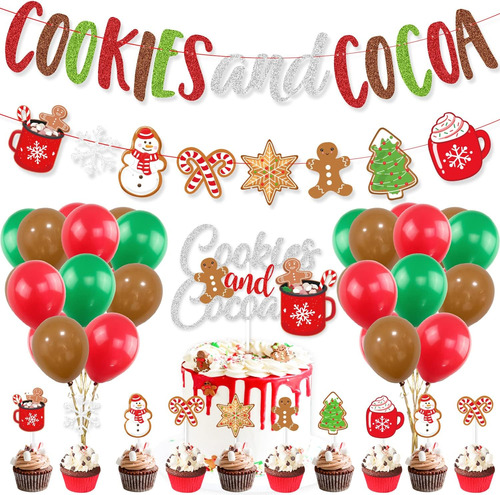 Decoraciones Para Fiestas De Galletas Y Cacao, Pancarta De G