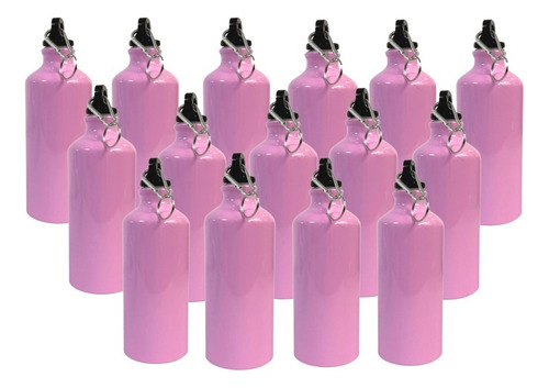 Botella De Aluminio 600ml Tlp Sublimacion 35 Pzs Color Rosa