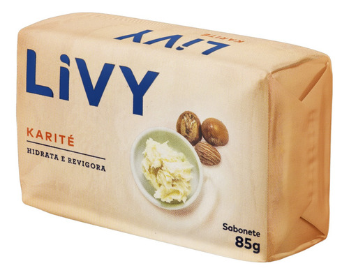 Sabão em barra Livy Karité de 85 g