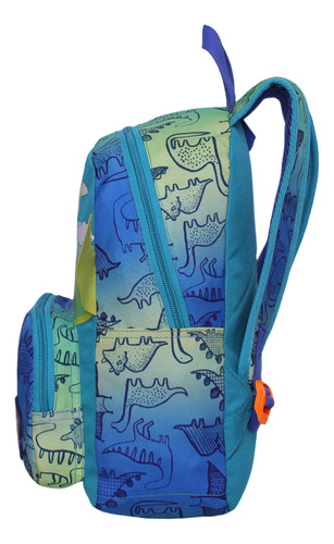 Mochila Infantil Pop Dino Faded Azdd Head Color Azul