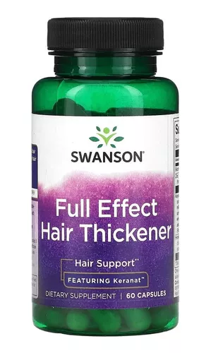 Swanson Keranat Full Effect Hair Thickener 600mg 60 Cápsulas