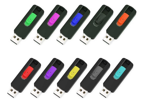 Raoyi 10 Unidades De 32 Gb Usb Flash Drives Slide Retracti