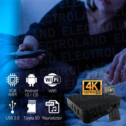 Conversor Smart Tv Android Tv Box Quad Core 4k 32gb Memoria