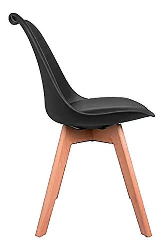 Imagen 4 de 5 de Set 4 Sillas Tipo Eames Tulip Asiento Acolchado Comedor Sala