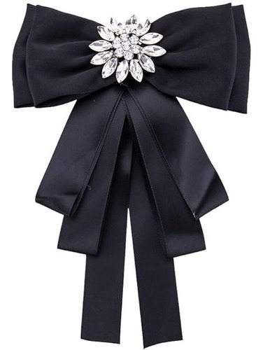 Bowknot Broche Camisa Pajarita Rhinestone Cuello Tie Breast