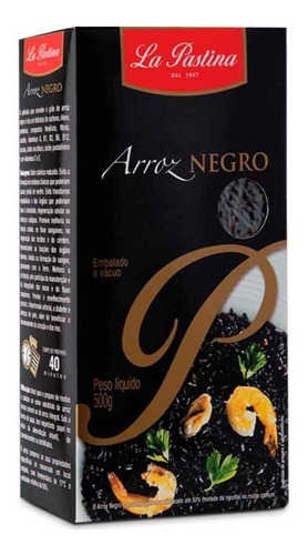 Imagem 1 de 1 de Arroz Negro Italiano La Pastina 500g