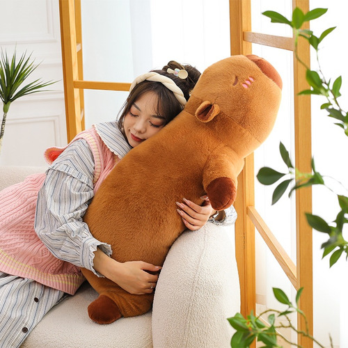 Para Almohada De Felpa De Peluche Capibara Larga Para