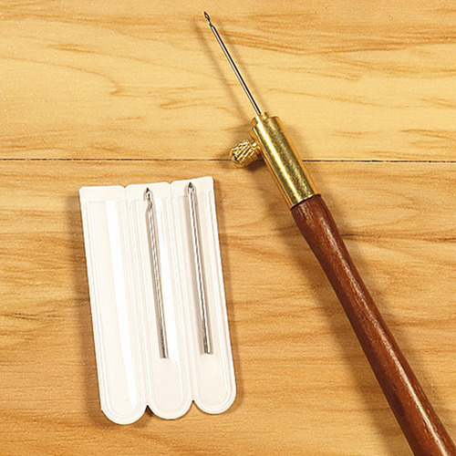 Gancho De Ganchillo Bordado Francés Brown_wooden