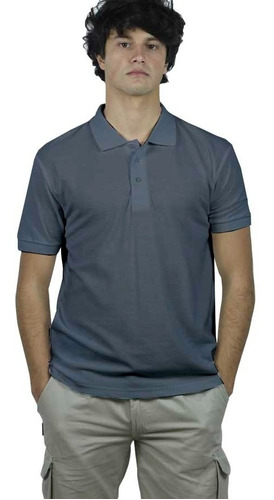 Remera Polo Unisex Gris Oscuro - Camisetas.uy