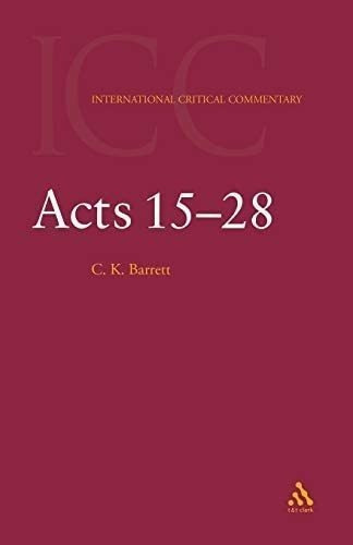Libro: Acts: Volume 2: 15-28 (international Critical Commen