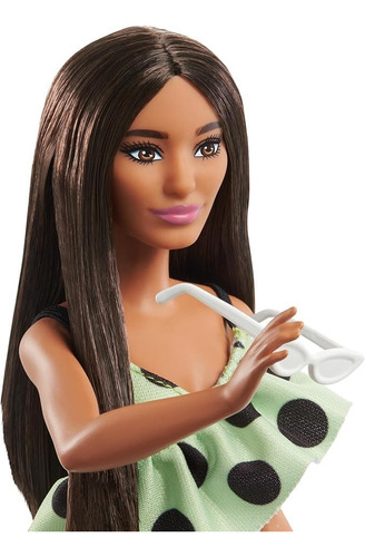 Muñeca Barbie Fashionista Con Vestido A Lunares - Original