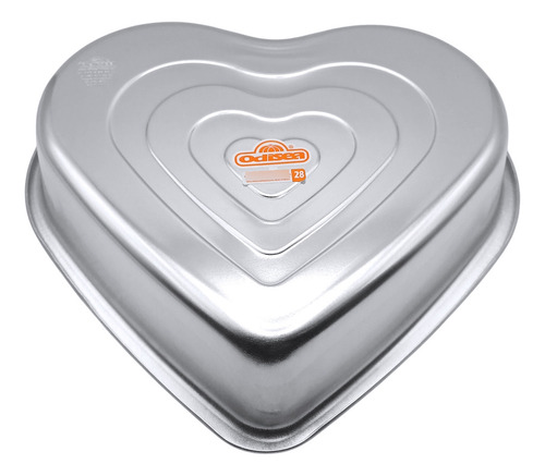 Molde Para Gelatina De Aluminio, Forma De Corazón, 28x6.5cm Color Gris