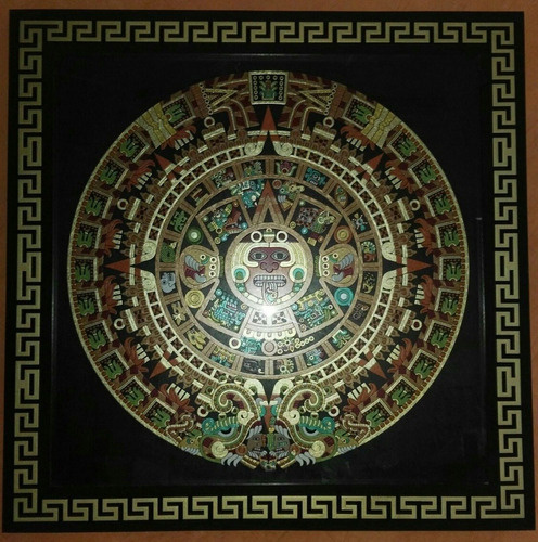 Calendario Azteca De 80x80 Cm Pintado A Mano