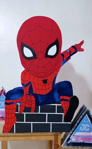 Piñata Spiderman Hombre Araña Selfie Cotillones Chupetera 