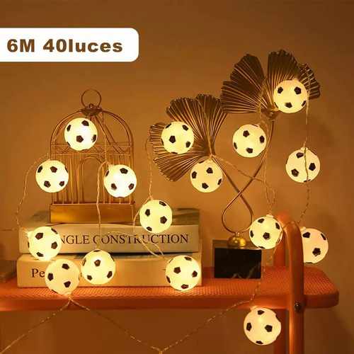 T 2 Cadenas De Luces Led Para Balones De Fútbol, 40 Luces