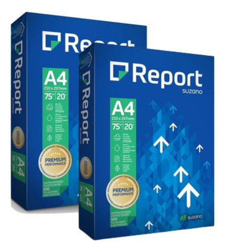 Papel Sulfite A4 75g Resma 1000 Folhas Premium Report Suzano