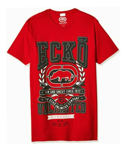 Ecko Unltd. Camiseta De Manga Corta Para Hombre, Rojo