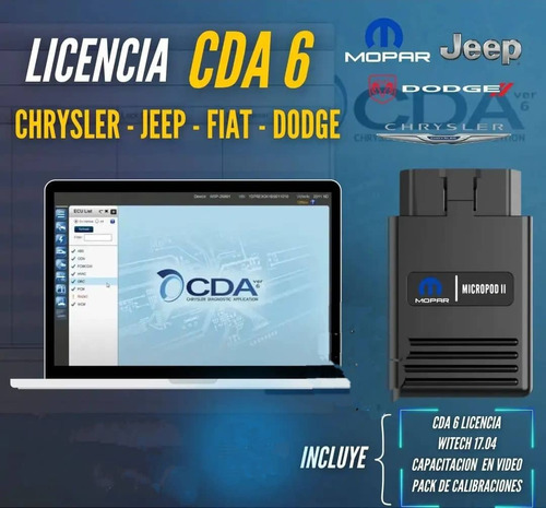 Licencia Cda6 Chrysler Jeep Dodge