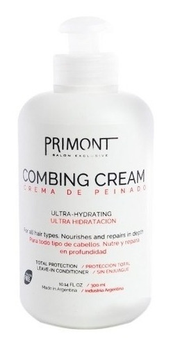 Primont Combing Cream Crema Peinado Pelo Hidratación 300ml