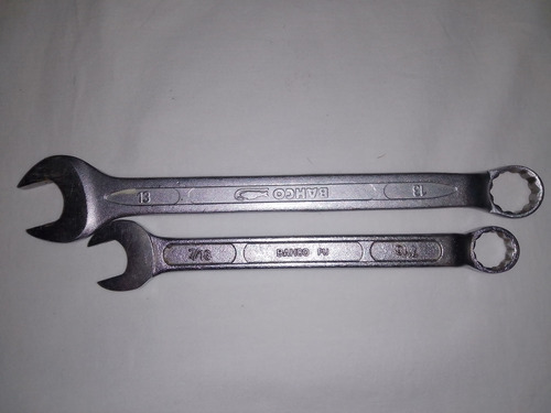 Llave Combinada Bahco 13 , 7/16 , 10 Y 3/8 Plateado (Usado)