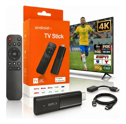 TV stick 4K com controle remoto