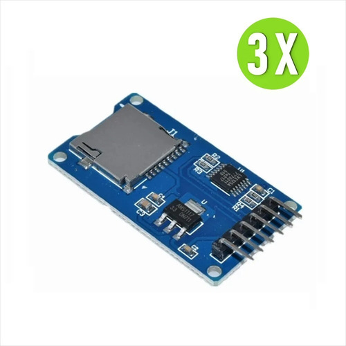 3 X Módulo Lector De Micro Sd Para Arduino, Raspberry Pi,