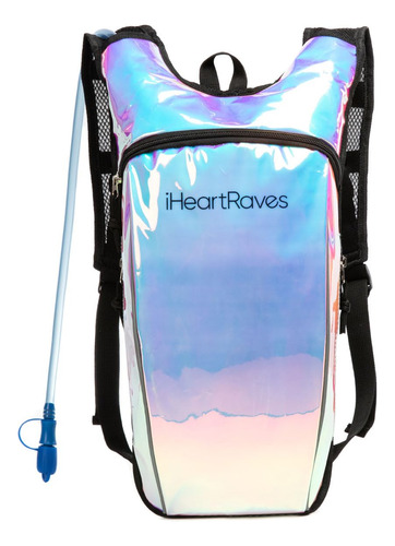 Iheartraves Hydropack Mochila De Agua Holográfica Para Rave