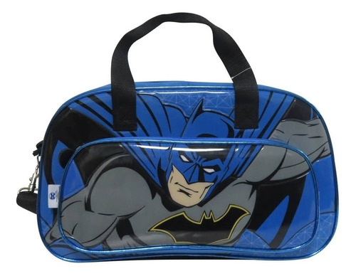 Bolso Infantil Escolar Batman Dc Color Azul Liso