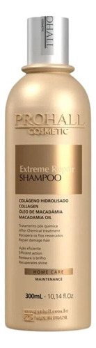 Shampoo Extreme Repair Prohall Recuperação Pós-química 300ml