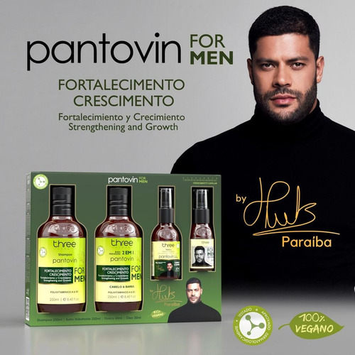 Kit Crescimento Cabelo Barba Pantovin For Men By Hulk