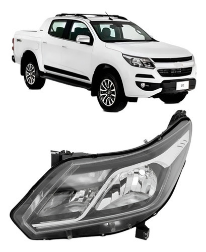 Farol Para Pickup S10 2017 20 21 22 23 2024 Com Led E Reator