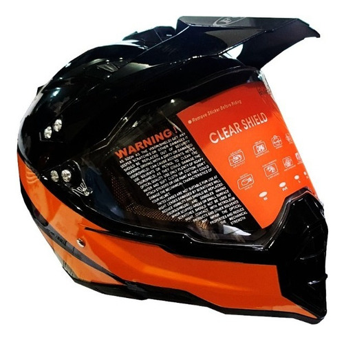 Casco Moto Fgn Con Mica Transparente Y Gafas Polarizadas