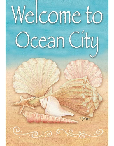 Toland Home Garden 1010985 Welcome Shells-ocean City Ocean C