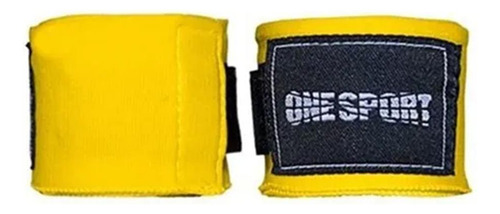 Bandagem Atadura Elastica 5m Muay Thai Boxe Amarelo