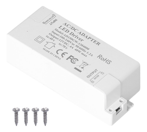 Led Driver Dc12v 4a 48w Fuente De Alimentación De La Lámpara