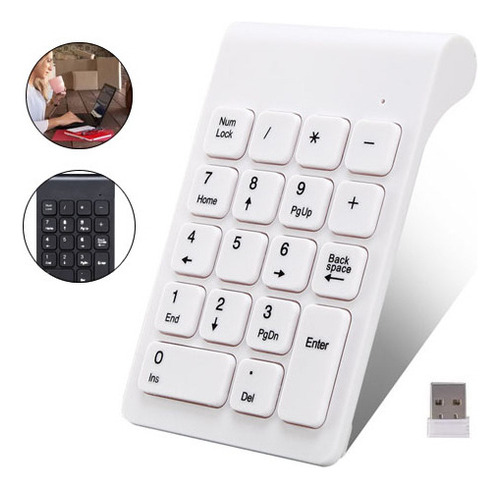 Mini Teclado Numérico Usb Inalámbrico Calculadora Pc Noteboo